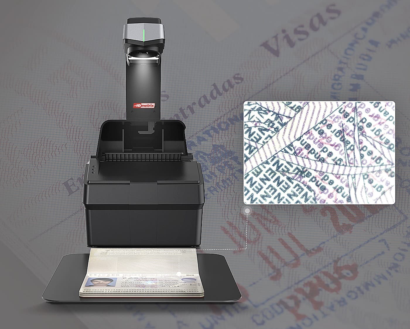 Close enough to read the security printing