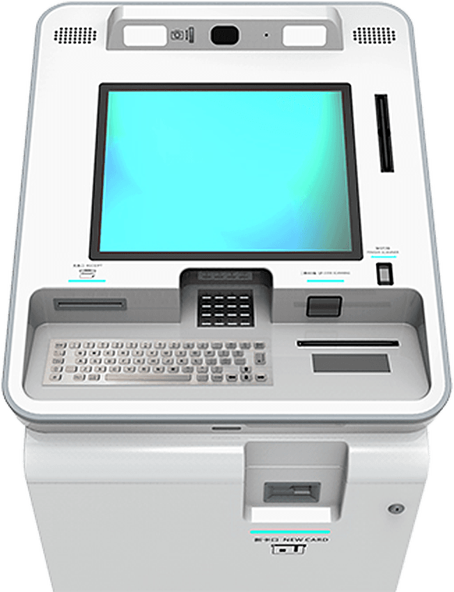 Bank Card Instant Issuance Kiosk — alternate view