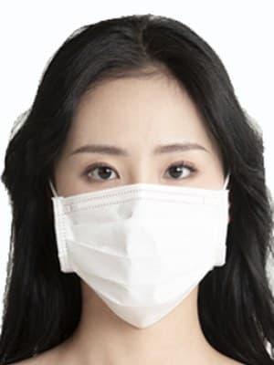 Face covered by a mask