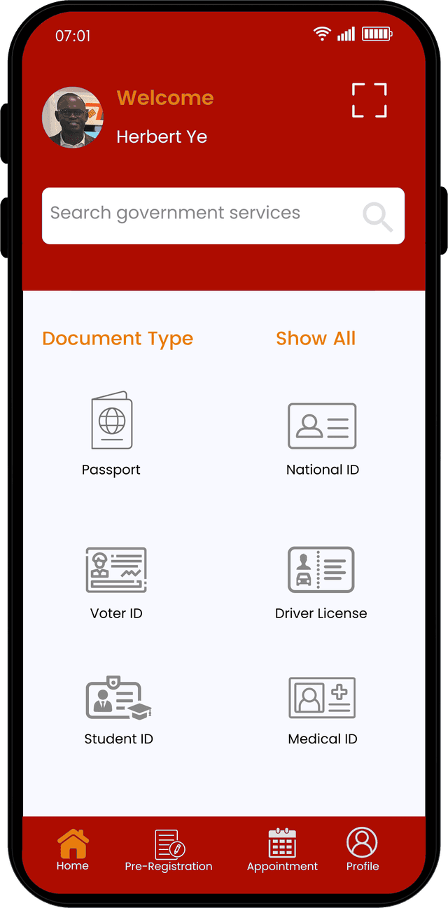 Document type — passport, national ID, voter ID, driving licence and more