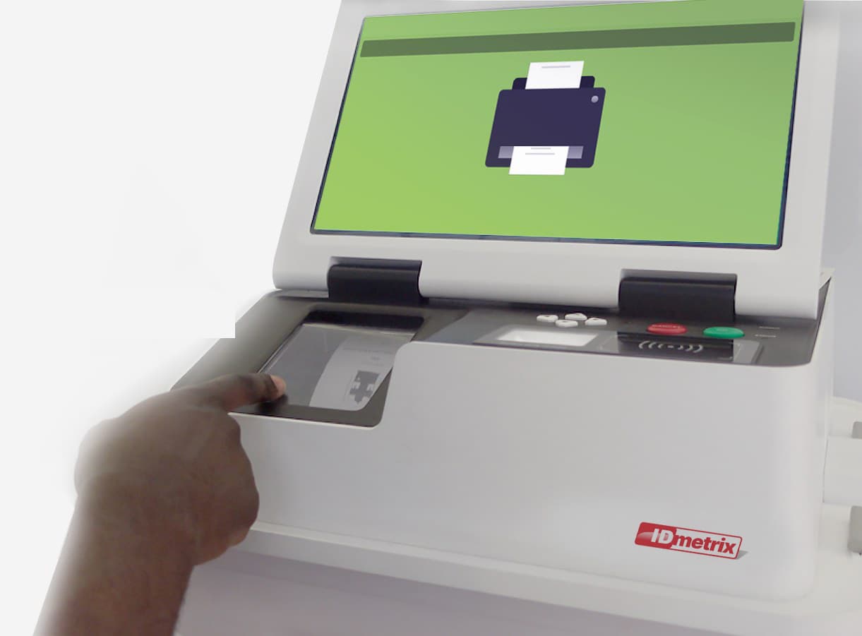 The voter sees the slip before it is stored